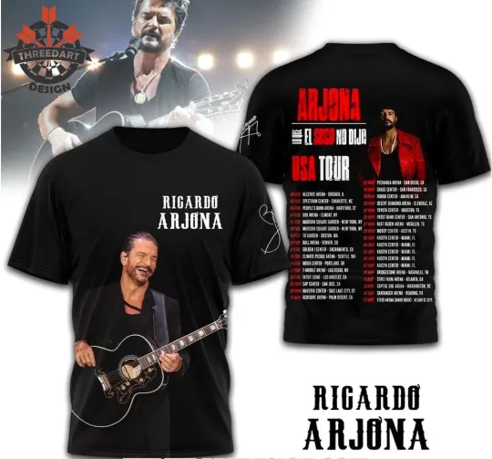 Discover Ricardo Arjona USA Tour 3D T-Shirt