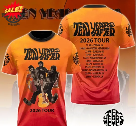 Discover Ten Years After 2026 3D T-Shirt