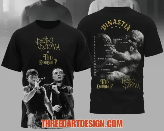 Discover Peso Pluma X Tito Double P Dinastia 3D T-Shirt