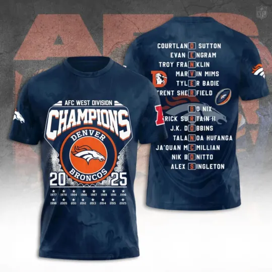 Discover 2025 Denver Broncoss 3D Shirt