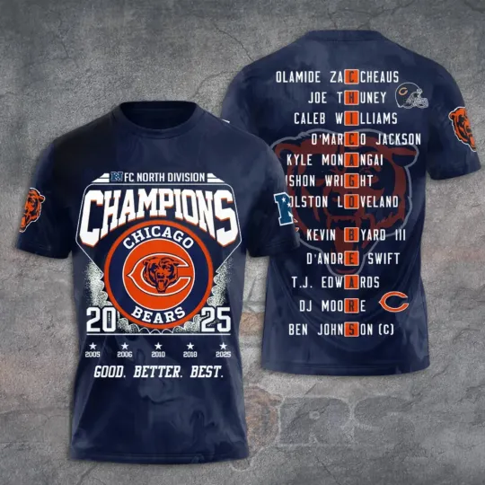 2025 Chicago Bear 3D Shirt 3