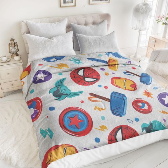 Discover Minky Blanket, Sherpa Fleece, Velveteen Plush, Superhero Pattern, Comic Fan Gift, Son Birthday Present, Room Decor, Spider Hero, Iron Hero