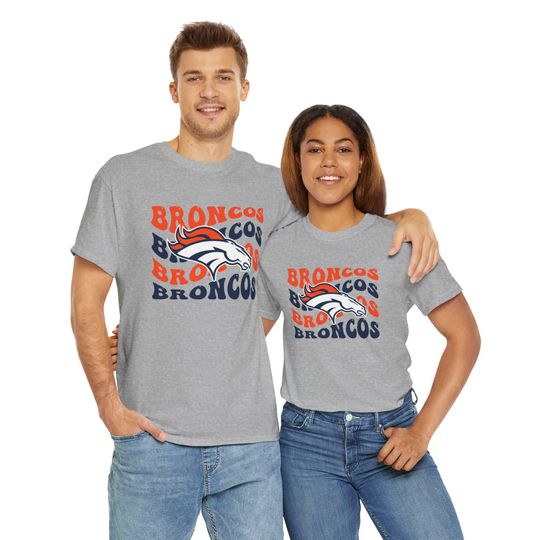 Discover Broncos Unisex Heavy Cotton Tee | Sports Fan Shirt, Game Day Apparel, Casual Wear, Gift for Fans, Athleisure Tee