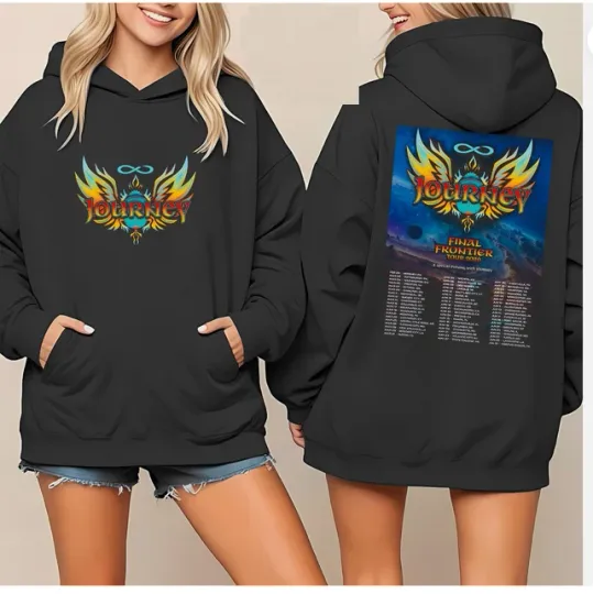 Discover Journey Band Final Frontier Tour 2026 Double Sided Unisex Hoodie