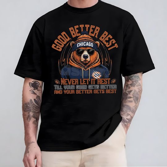 Discover Good Better Best Chicago Football Sweatshirt, Inspirational Coach Shirt, Football Fans Vintage Unisex Sweatshirt