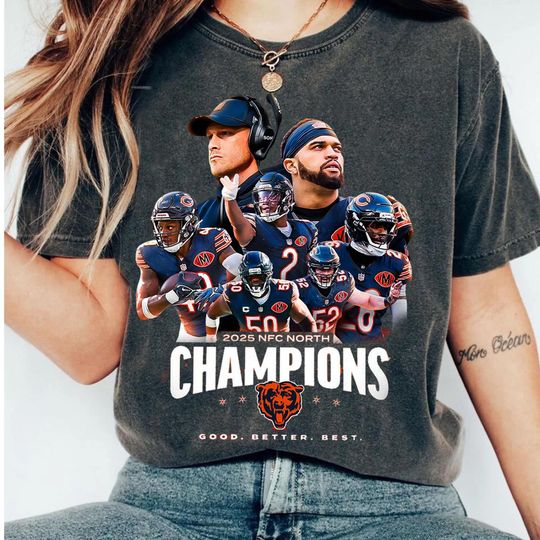 Discover King Of The North Chicago Bear T shirt, 2025 NFC Champions Tshirt