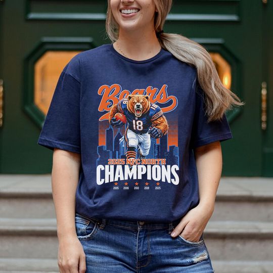 Discover Chicago 2025 NFC North Division Champs Football Shirt, Chicago Football Tee, Gift for Fans