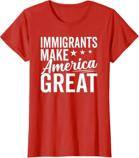 Discover Immigrants USA Immigration Lover Proud Immigrant Ladies' Crewneck T-Shirt