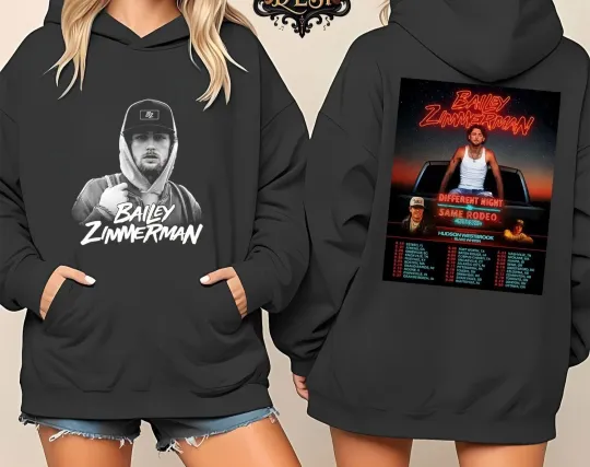 Discover Bailey Zimmerman Tour 2026 Bailey Zimmerman Different Night Same Hoodie