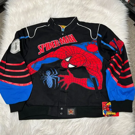 Discover JH DESIGN YOUTH  SPIDERMAN JACKET SIZE 2XL 13-14 WALL CRAWLER SPIDER-MAN