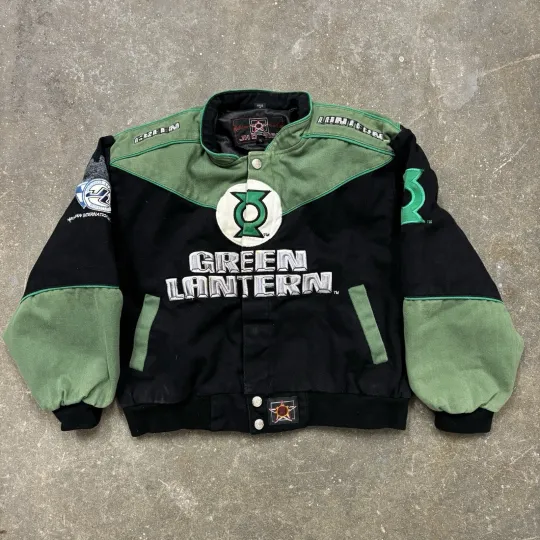 Green Lantern (DC Comics) Michigan Speedway Jeff Hamilton Vintage Jacket
