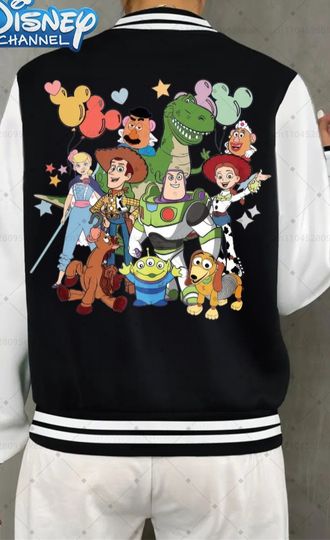Discover Disney Toy Story Jacket Men's and Women's Fashionable Casual Street Sports Loose Jacket, Autumn and Winter Top