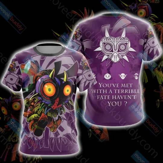 The Legend of Zelda Majora's Mask 3D T-Shirt Unisex Video Game Apparel