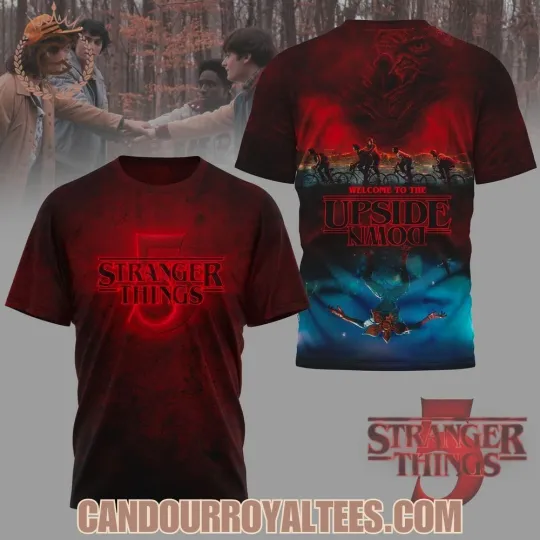 Discover Welcome To The Upside Down Stranger Things 5 Limited Edition 3D T-Shirt