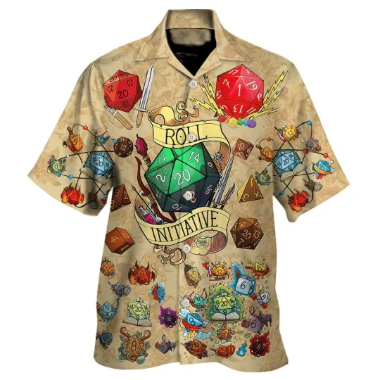 Discover Roll Initiative Dice D20 Hawaiian Shirt_9jy_49