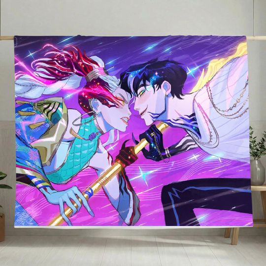 Discover Huntrix K-Pop Demon Hunters Soft Flannel Throw Blanket, Idol Girl Group Fan Gift