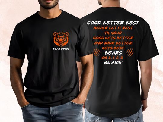 Discover Chicago Football Double Sided T-Shirt Bears Windy City