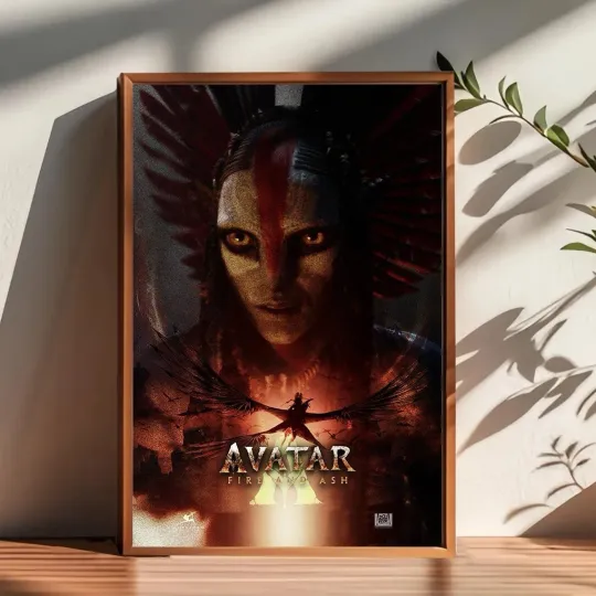 Discover Avatar 3 Fire and Ash Poster Neytiri Jake Sully Movie Art Print Decor Unframed