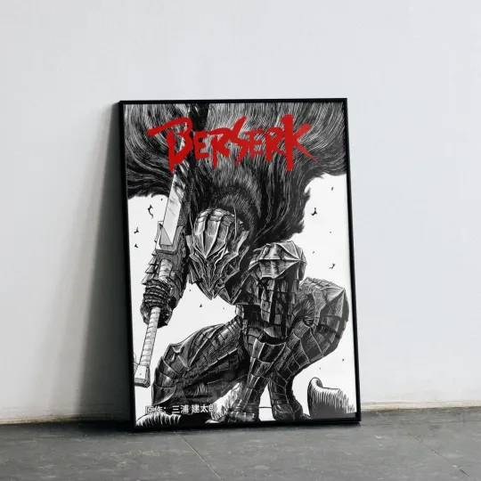 Discover Berserkk Manga Art Poster Guts Berserker Armor Wall Decor Anime Print Noframe