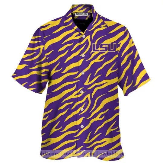 Discover Lsu Tigers Thematic Hawaiian Shirt for Men and Women