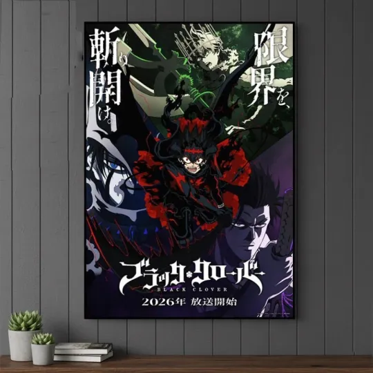 Discover Black Clover Season 2 Anime Poster Asta Demon Wall Art Print Home Decor NoFrame
