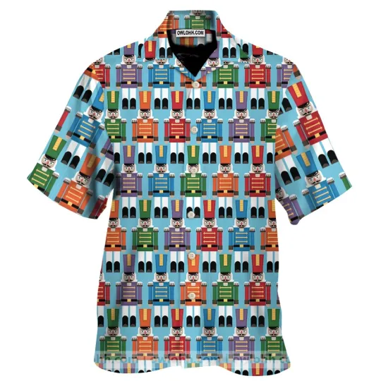 Nutcracker Pattern Print Hawaiian Shirt for Men and Women