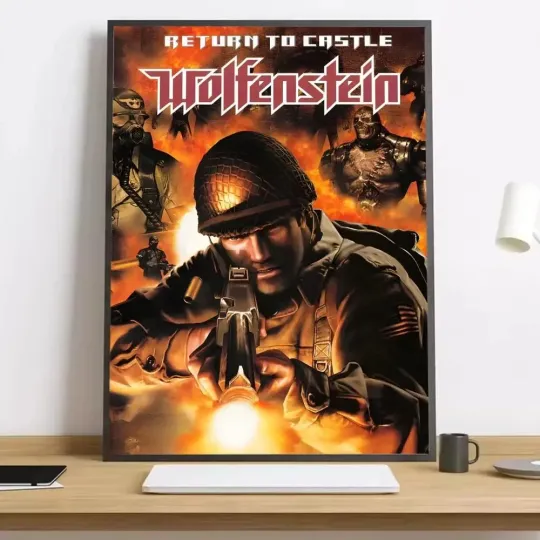 Discover Return To Castle Wolfenstein Game Poster Print Video Gaming Wall Art No Frame