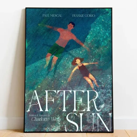 Aftersun Movie Poster Paul Mescal Frankie Corio Charlotte Wells Film No Frame