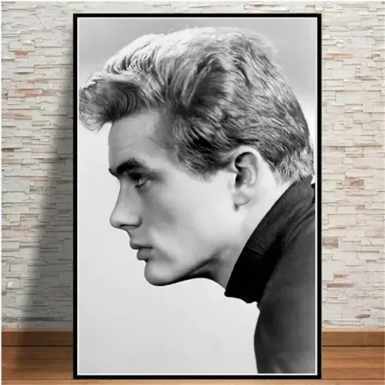 Vintage James Dean Poster 50s Hollywood Icon Black & White Photo Print No Frame