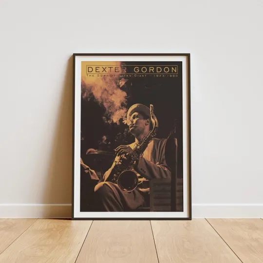 Discover Dexter Gordon Poster Jazz Saxophone Legend Music Print Wall Decor No Frame