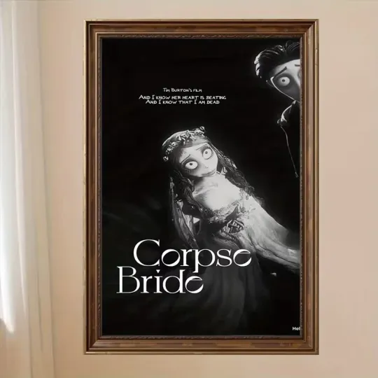 Corpse Bride Poster Tim Burton Movie Victorian Gothic Print Wall Decor No Frame