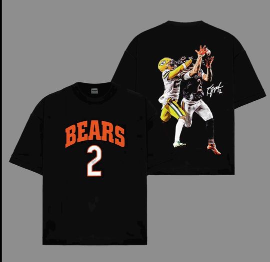 Discover DJ Moore Chicago Football Double Sided T-Shirt, Graphic Tee Bears Fan Gift