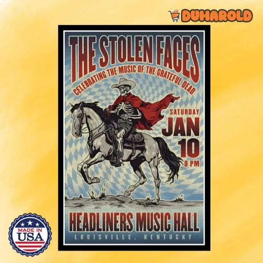 Discover NEW The Stolen Faces Louisville, KY January 10 2026 Concert Poster Home Decor