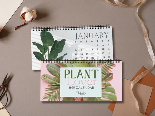 Discover Tropical Plant Desk Calendar for Office Decor