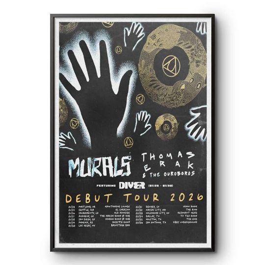 Discover Murlis Thomas Erak Debut Tour 2026 Poster Wall Art