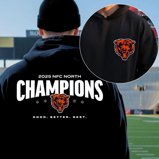 NFC North Champions Gift, Chicago Football Sweatshirt, Bear Down Hoodie, Chicago Fan Shirt, Chicago Bear Style NFC North Champions Shirt
