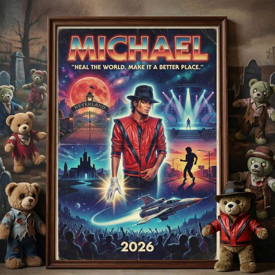 Discover Michael Jackson 2026 Minimal Movie Poster Digital Download Printable Wall Art