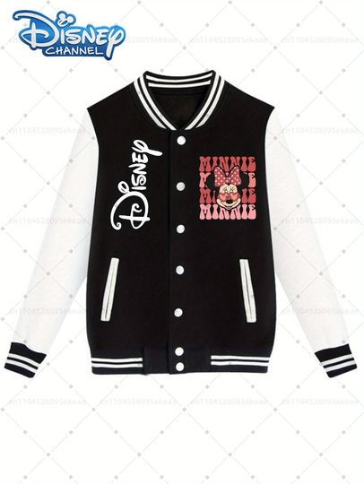 Discover Disney Official Jacket, Men's and Women's Fashionable Casual Street Sports Loose Jacket, Autumn and Winter Top