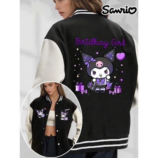 Discover Disney Women's Kuromi Face and Kuromi Balloon Autumn/Winter Hot Selling Casual Fashion Unisex Streetwear