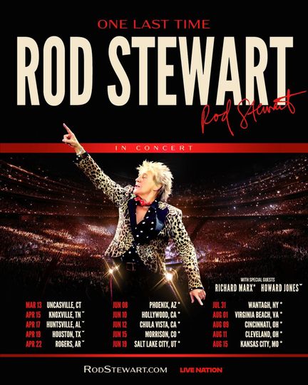 Rod Stewart 2026 One Last Time Vertical Poster