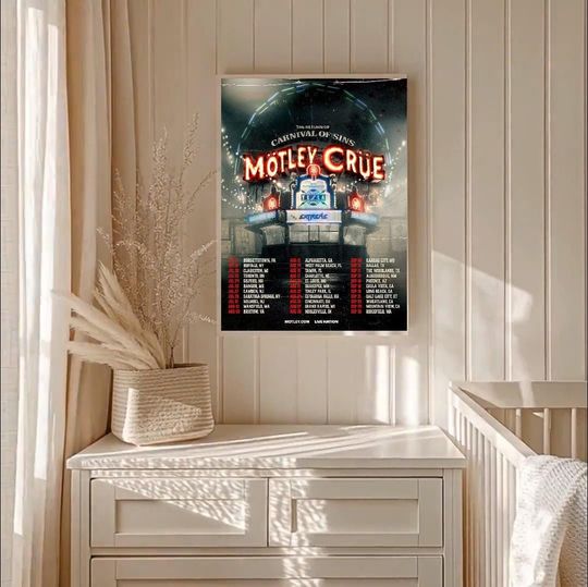 Discover 2 2026 heavy metal concert poster motley crue inspired tour artwork