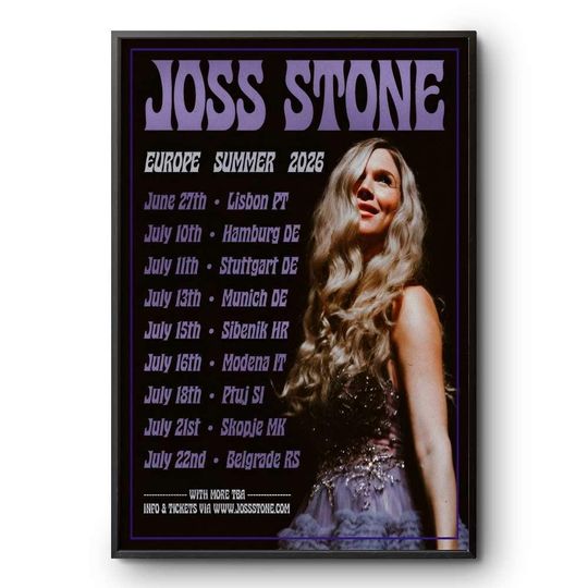 Discover Joss Stone Europe Summer Tour 2026 Poster