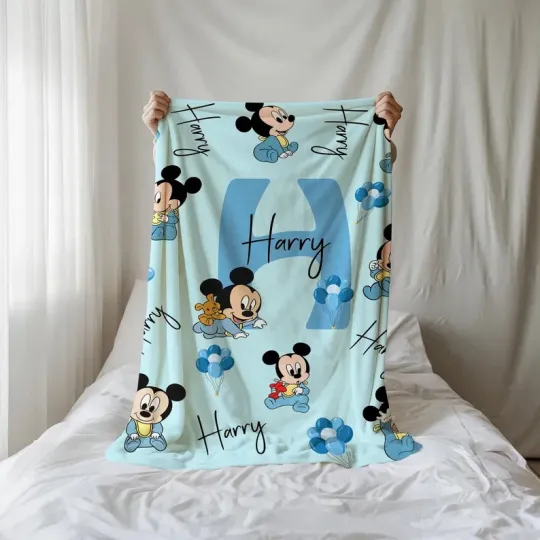 Discover Personalized Disney Baby Mickey Mouse Fleece Blanket
