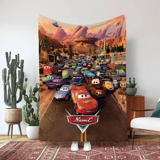 Discover Custom Tow Mater Blanket, Disney Pixar Cars Full Cast Blanket, Lightning McQueen