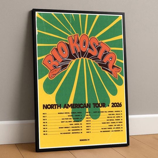Discover Rio Costa North American Tour 2026 Vertical Poster