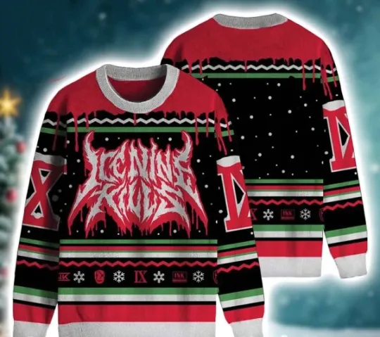 Ice Nine Big Logo Horrorday Knitted Ugly Christmas Sweater