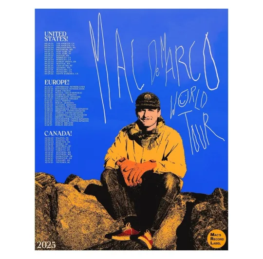 Discover Mac DeMarco World Tour 2025 Poster