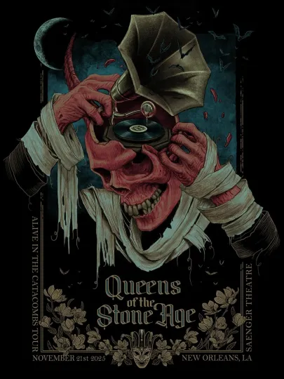 Queens Of The Stone Age New Orleans Los Angeles 2025 Event Poster
