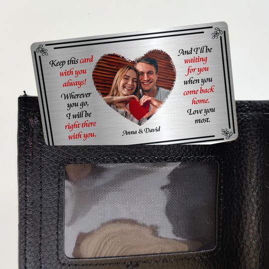 Discover Custom Photo Gifts For Couple Aluminum Wallet Card