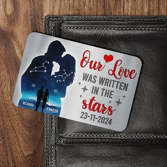 Personalized Gifts For Couple Aluminum Wallet Card